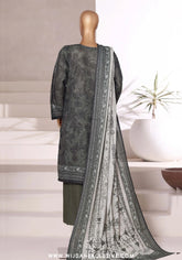 Sadabahar Printed Stitched Khaddar 3PC Collection - 2025 (GREY D-06)